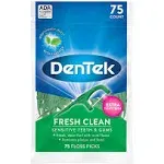 DenTek Fresh Clean Floss Picks, For Extra Tight Teeth, 75 Count