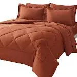 CozyLux Bed in a Bag 7 Pieces Comforter Set with Sheets All Season Bedding Sets with Comforter