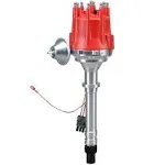 55-74 MSD Pro Billet Distributor w/Internal Module & Vac Advance (Red)