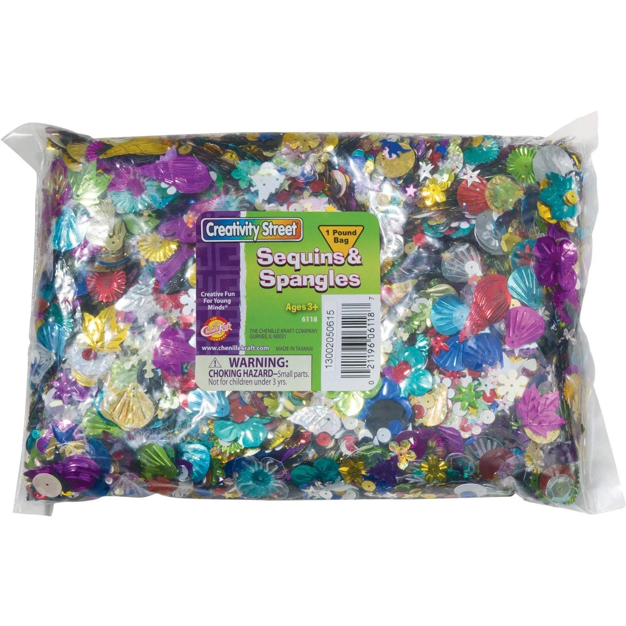 Creativity Street Sequins & Spangles Classroom Pack Assorted Metallic Colors 1 lb/Pack