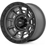 Rough Country 85 Series Wheel - Simulated Beadlock - Gunmetal Gray Black - 17x9 - 5x5 - -12mm - 85170918A