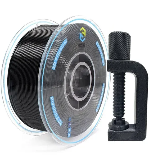 YOUSU Polypropylene PP Filament, 1.75mm 3D Printer Filament for 3D Printing, 1kg(2.2lbs) 5pcs Build Sheet Included, Semi-Flexible Ultra Tough Filament, Black