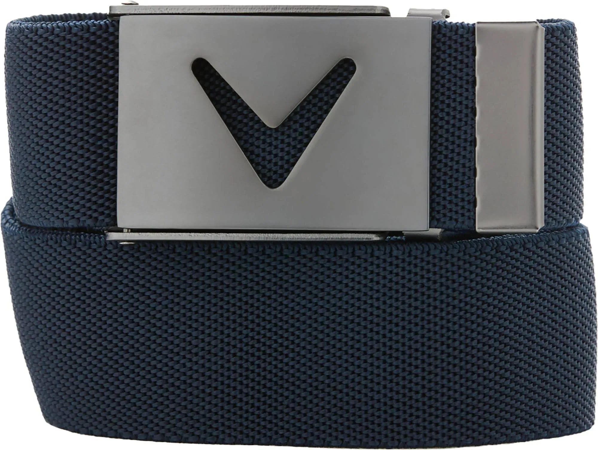 Callaway Men's V-Logo Web Golf Belt, Peacoat