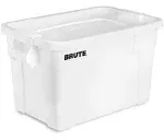 Rubbermaid 20 Gallon Brute Tote with Lid, White (Rcp9S31Whiea)