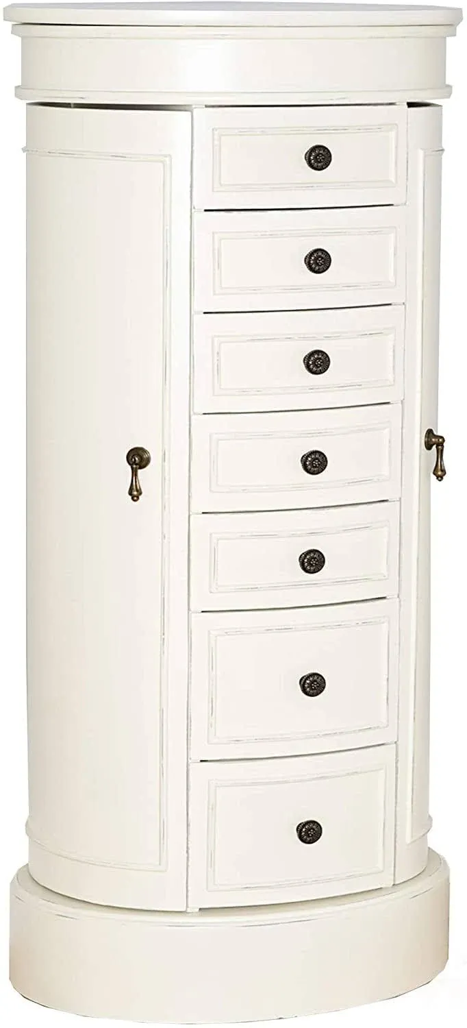 Hives and Honey Bailey Tuscan White Jewelry Armoire