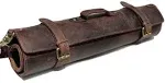 vintage crafts Genuine Buffalo Leather Knife Roll Set Chef's Knife Holder Cutlery Sheath Artist Case Organizer Storage bag Travel Friendly Gift