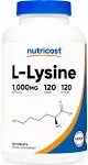 Nutricost L-Lysine Tablets 120 Tablets