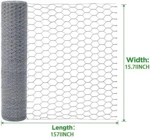 Chicken Wire Netting Galvanized Hexagonal Poultry Netting Fence Wire Mesh Roll F