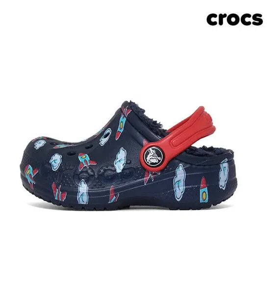 Crocs unisex-child Baya Lined Printed Clog