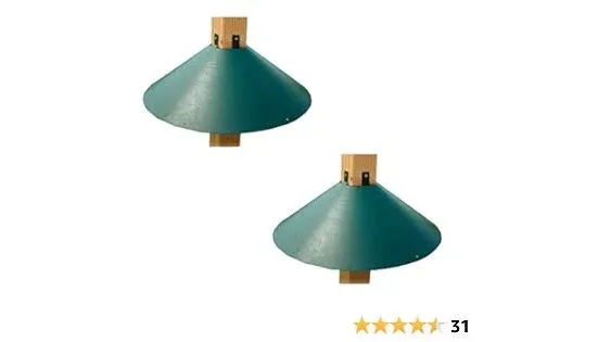 Woodlink 4x4 Pole Post Wrap Around Bird Feeder Squirrel Baffle Guard (2 Pack)