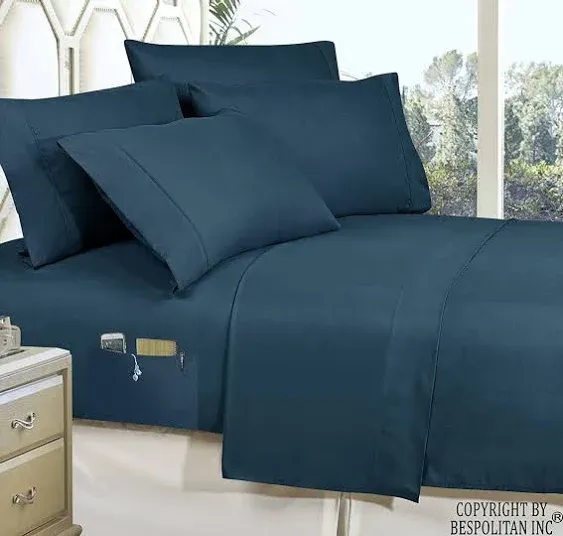 Elegant Comfort 4-Piece Full- Smart Sheet Set! Luxury Soft 1500 Thread Count Egyptian Quality Wrinkle and Fade Resistant with Side Storage Pockets