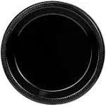 7 In. | Black Plastic Plates | 600 Count