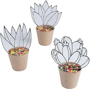 Suncatcher Succulent Flowerpot Craft Kit – Makes 6