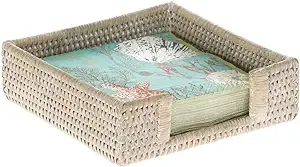 La Jolla Rattan Luncheon Paper Napkin Holder - Tropical - Napkin Holders - by KOUBOO | Houzz