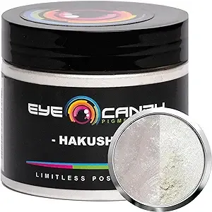 Eye Candy Mica Powder Pigment 'hakushika Iridescent White' (50g) Multipurpose DIY Arts and Crafts Additive | Natural Bath Bombs Resin Paint Epoxy Soap