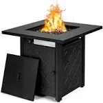 28&apos;&apos; Propane Fire Pit Table 50,000 BTU Patio Square Gas Fireplace