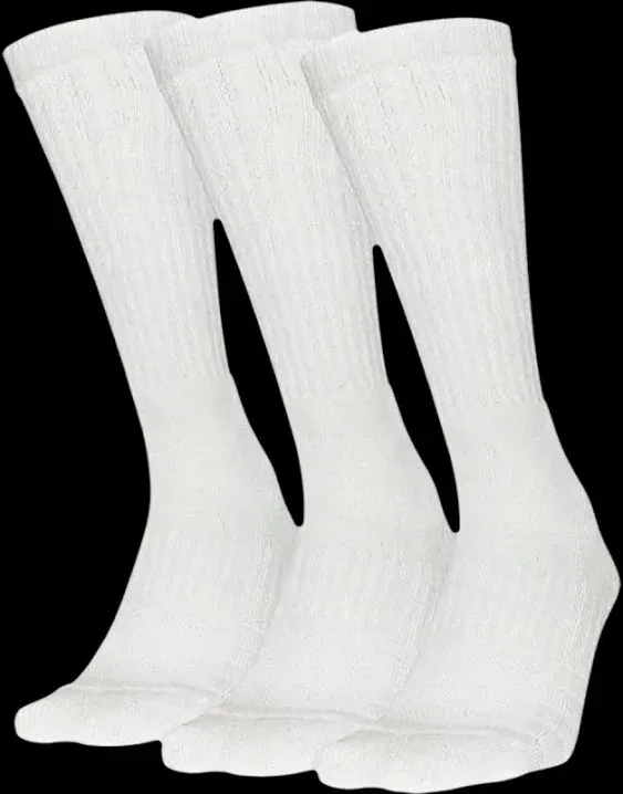 Under Armour UA Men&#039;s Crew Socks 3-Pack White Training Cotton Cushioned