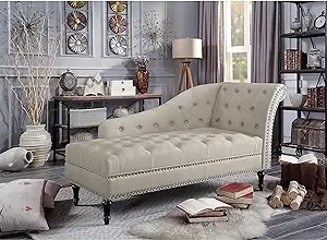 Rosevera Deedee Chaise Lounge, Beige