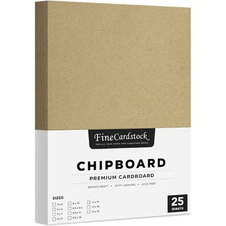 Superfine Printing Chipboard - Cardboard Medium Weight 30 Point Thick Chipboard ...