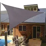 SUNLAX Sun Shade Sail, 13x13x13 Dark Grey (Gray) Triangle Canopy Shades for Outdoor Patio Pergola Cover Sunshade Sails UV Blocki