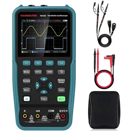 HANMATEK Handheld Digital Oscilloscope 100Mhz Bandwidth With 2 Channels HO102 ...