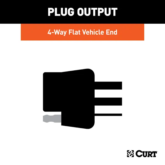 CURT Custom Vehicle-Trailer Wiring Harness, 4-Flat, Select Honda Element, OEM Tow Package Required, Quick T-Connector 56029