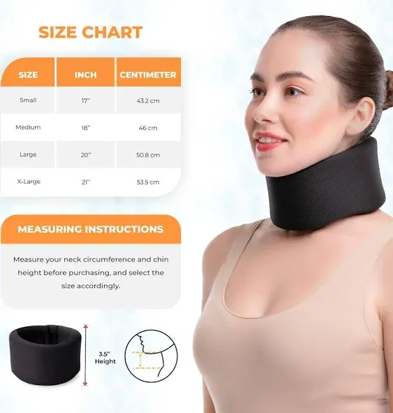 3.5" Soft Foam Cervical Collar | Neck Brace for Pain & Injury