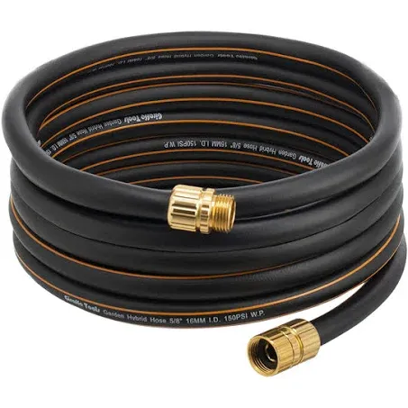 Giraffe Hybrid Garden Hose 5/8" x 25ft, Custom Length, NO Kink, Flexible, Leakproof Hose with Male to Female Fittings, 600 Burst PSI