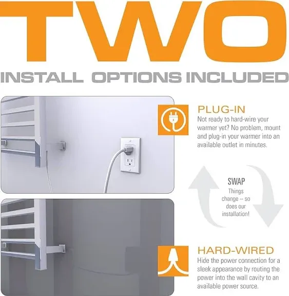 Brandon Basics Wall Mounted Electric Towel Warmer