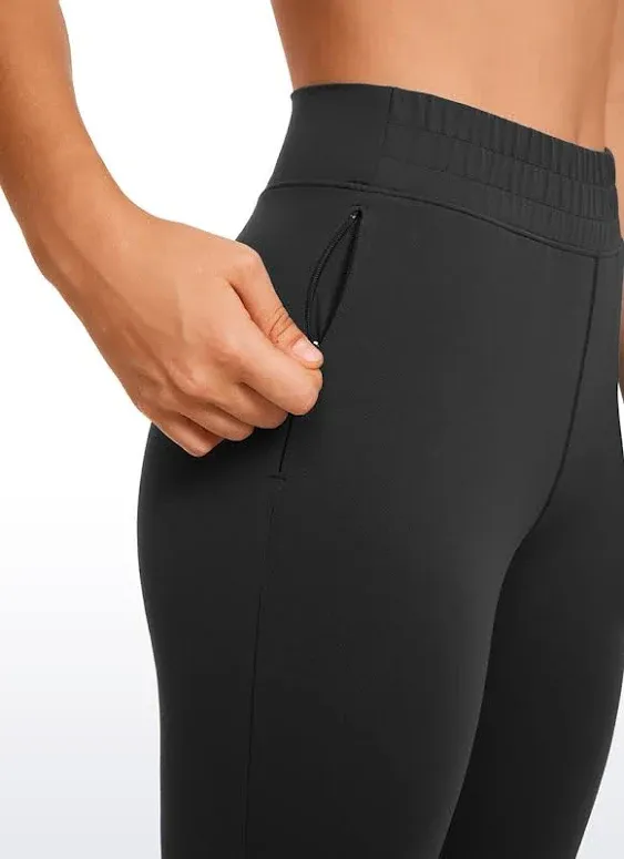 CRZ Yoga Womens Butterluxe High Waisted Joggers 27" with Pockets Black / L