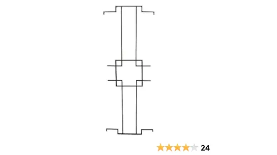 Achla Designs FT-24 Center Squares Metal Garden Trellis Conector Link, Grafito