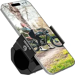 HAOQI Ring Bike Phone Holder, Solid Anti-Slip Phone Holder, Alloy Aluminum Bike Phone Mount with 360° Rotation, Phone Mount Holder for Most Phones