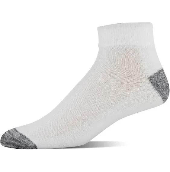 Gildan Men's Half Cushion Terry Foot Bed Low Cut Socks, 12-Pack, Size: Shoe Size: 6-12, White