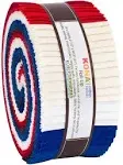 Robert Kaufman Kona Cotton Patriotic Palette Roll-up - 40 Strip Roll