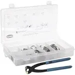 Oetiker 18500060 StepLess 1-Ear Clamp Kit (StepLess Ear Clamps, stainless steel with standard jaw single action pincer)