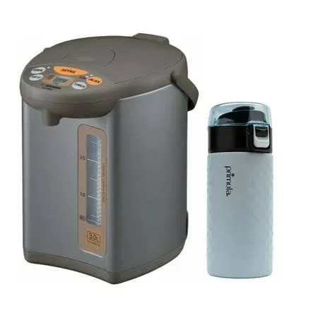 Zojirushi CD-WCC30 Micom Water Boiler and Warmer (Silver Dark Brown) Bundle