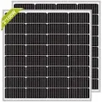 Newpowa 2PCS 100W 12 Volts Monocrystalline Solar Panel 100W 12V Compact Design High Efficiency Module RV Marine Boat Off Grid(2X100W)