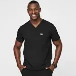 Figs Men's Leon Three-Pocket Scrub Top Black XL