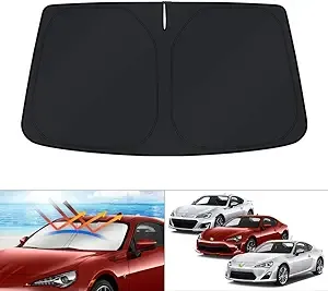 KUST Windshield Sun Shade for 2017-2021 Toyota 86/2022-2023 Toyota GR86 Window Shade Sun Visor for 2013-2023 Subaru BRZ/2012-2016 Scion FR-S FRS Sunshade Blocks UV Rays Keep Your Car Cooler