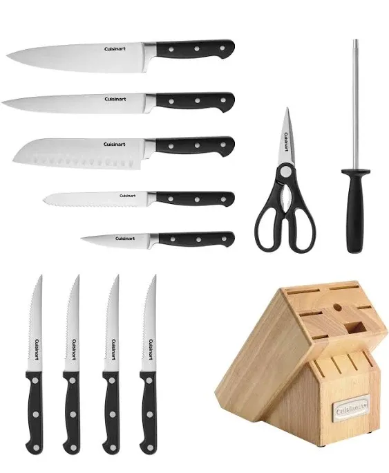 Cuisinart C77TR-12P3 Classic Cutlery 12 Piece Triple Rivet Block Set