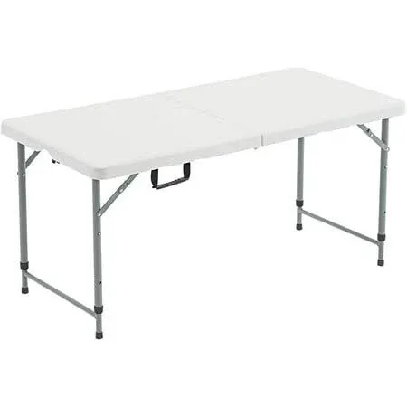 Nazhura 4 Foot Foldable/Folding Table Heavy Duty, Durable and Portable for Dining ...