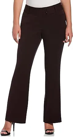 Rafaella Women's Flat Front Active Waistband Golf Pant with a Classic Fit, Moisture-Wicking and Sun Protection (Sizes 30-54)