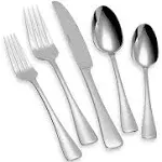 Oneida Caswell 65-Piece Silver Stainless Steel Flatware Set New