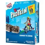 Clif Bar Gluten Free Kid Zbar Protein Bars Cookies 'N Creme 10 Bars