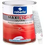 Maxilight Ultra Body Filler Kit - Advanced Scratch and Rust Repair for Metal, Fiberglass, Bumpers, Includes Premium Car Putty, Seam Sealer Polyurethane - Perfect for Professional Auto Bodywork