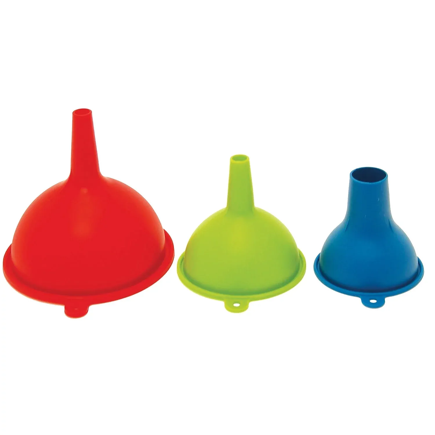 Gourmet By Starfrit 093523-003-0000 3-Piece Silicone Funnel Set Other Kitchen Accessories, NORMAL, Multicolored