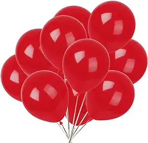 KADBANER Red balloons,12-in<wbr/>ch latex balloons 50 pcs 12 Inch (Pack of 50), 