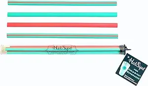 HotSips Reusable Straws 4 Large with