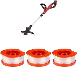 CRAFTSMAN CMCST900D1 V20* Cordless WEEDWACKER® String Trimmer/Edger - Automatic Line Advance Feed with CMZST0653 3 pack .065 inch string trimmer spools