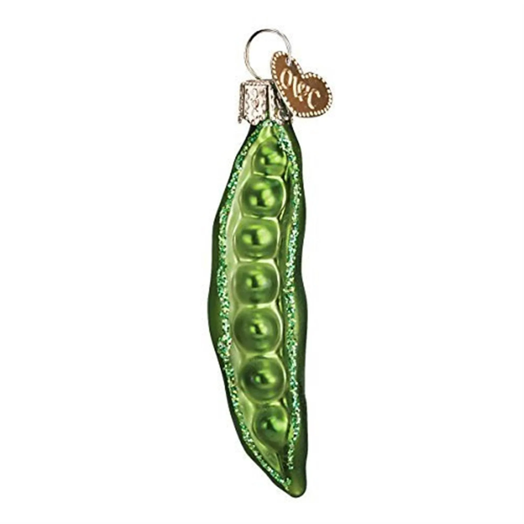 Peapod Glass Ornament